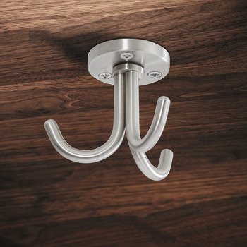 Ceiling hook, Stainless steel, with 3 hooks, ceiling installation