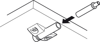 Cruciform adapter plate, for soft-closing mechanisms, with positioning aid