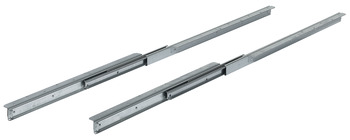 Ball bearing runners, for 2 extension leaves, asynchronous, for tables without frame