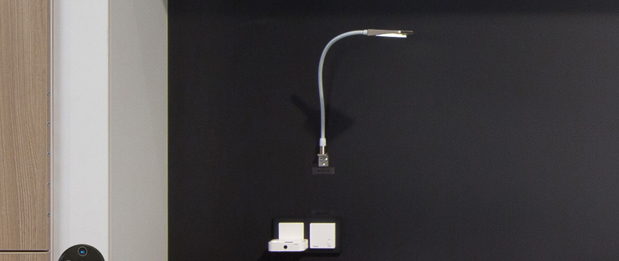 A LED reading lamp is specially prepared for the guest
