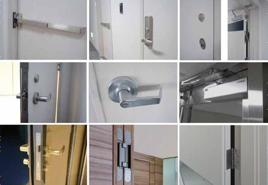 Nearly 70,000 German and American standard architectural hardware are used