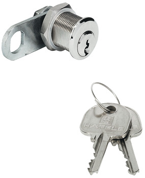 Cam lock, With pin tumbler cylinder, nut fixing, door thickness ≤13 mm