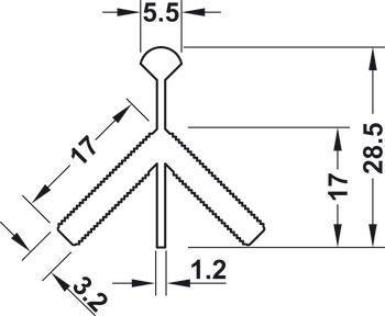 Mitre-joint corner connectors, Aluminium, round