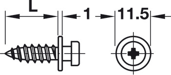 Connecting screws, modular, with tip, for one-sided positioning in wood