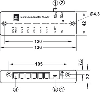 Output extender, MLA 6P multi-lock adapter