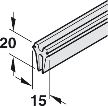 Twin sealing strip, blade type