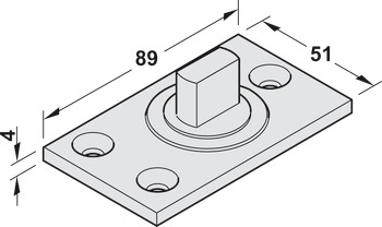 Pivot bearing, for floor spring, Startec