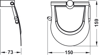 Toilet roll holder, round series, for screw fixing