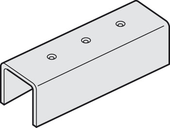 U-shaped track connector, 32 x 35 (x 120) x 2.5 mm