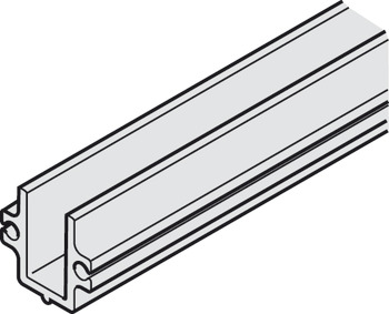 Guide rail, Not drilled, 24 x 24 mm