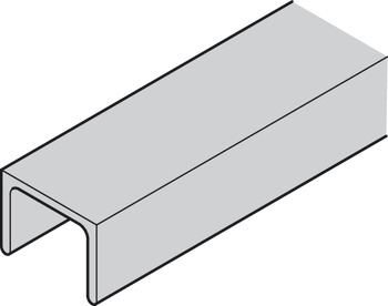 Guide rail, top, single-track, unperforated