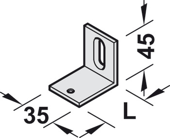 Wall mounting bracket, With height adjustment