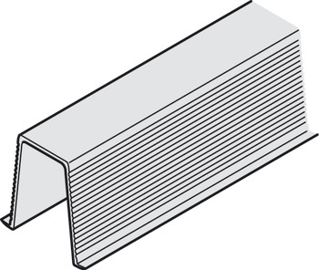 Single guide track, Bottom, for press fitting and glue fixing into groove