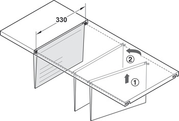 Shelf, for Variant-F, for cabinet depth 400 mm