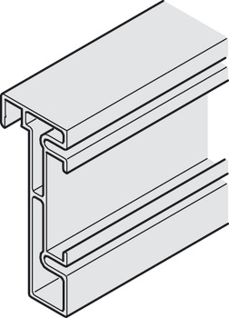Aluminium frame profile, Horizontal, top/bottom