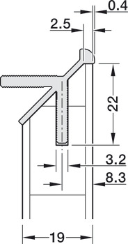 Mitre-joint corner connectors, Aluminium, round