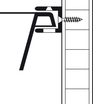 Guide rail, for universal drawer, plastic, guide rails