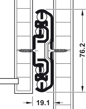 Ball bearing runners, full extension, load-bearing capacity up to 310 kg, steel