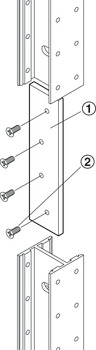 Vertical connector, Häfele Keku