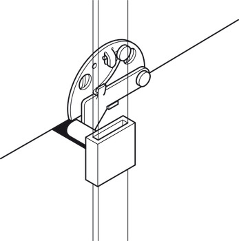Drawer catch, for central locking rotary cylinder