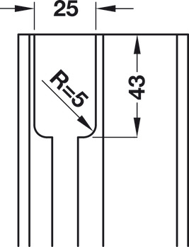 Sliding door fitting, EKU Porta 100 GW/GWF