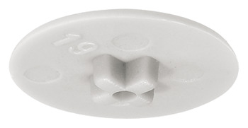 Cover cap, For Häfele Minifix<sup>®</sup> 15 without rim, wood thickness 12–13 mm