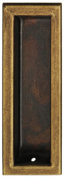 Inset handle, Steel, rectangular