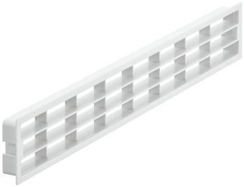 ventilation trims, plastic, with fixing clips, with louvres