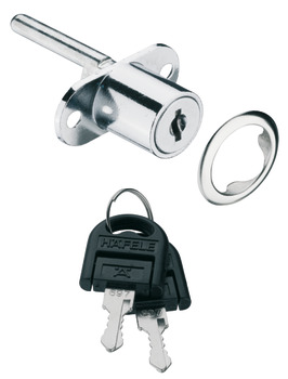 Central locking rotary cylinder lock, with plate cylinder, for installation in front panel