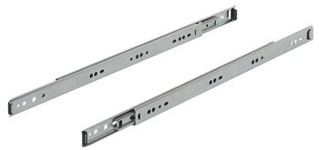 Ball bearing runners, full extension, Accuride 2601, load-bearing capacity up to 45 kg, steel, side mounting