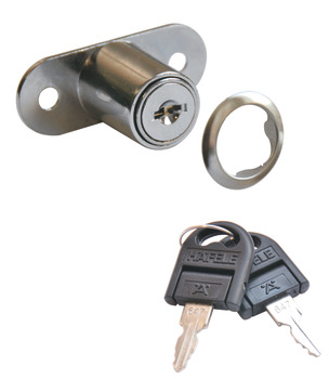 Push and turn cylinder, central locking
