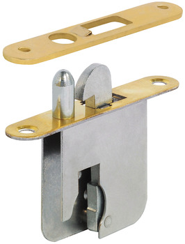 Mortice lock case, for fixed plate cylinder, backset 22 mm