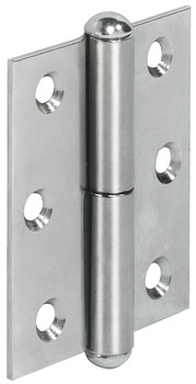 Drill-in hinge, steel, crank A, straight