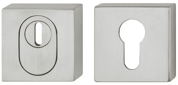 PC security escutcheon, stainless steel, Startec, with cylinder cover