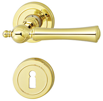 Door handle set, Brass, Jatec, Lighthouse 428/428