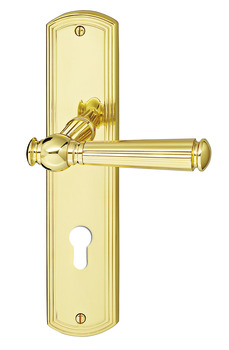 Door handle set, brass, Jatec, Sanssouci S 949/959
