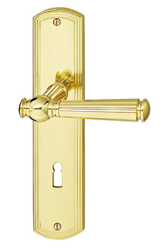 Door handle set, brass, Jatec, Sanssouci S 949/959