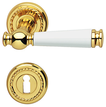 Door handle set, brass, Jatec, Sanssouci R 949/992