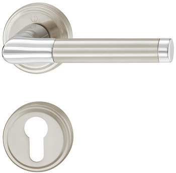 Door handle set, brass, Hoppe, Capri M1950/15KV/15KVS