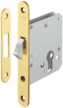Mortise lock, For sliding doors, with compass bolt, Startec, profile cylinder