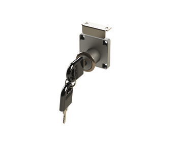 Deadbolt rim lock, with plate cylinder, backset 24 mm