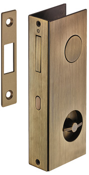 Mortise lock, FLAT, for sliding doors, bathroom/WC