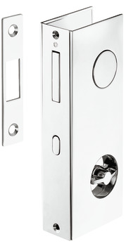 Mortise lock, FLAT, for sliding doors, bathroom/WC