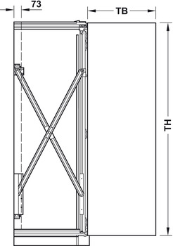 木质回旋门, HAWA Folding Concepta 25, 套装，合页带阻尼