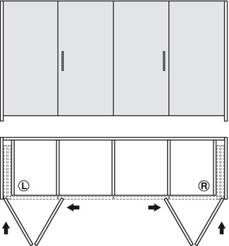 木质回旋门, HAWA Folding Concepta 25, 套装，合页带阻尼