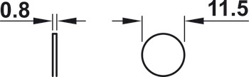 反弹磁吸, 配有用于固定闭合位置的磁体，适用于 Häfele Metalla 510 Push