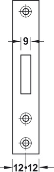 单方舌锁体, 适用于装有平合页的门扇，Startec，欧标锁芯