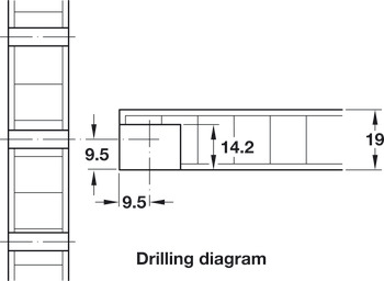 层板销, 适用于木质层板，钻孔直径 Ø5 mm