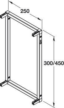 端件, 用于墙装层板，铝质层板系统，预装式