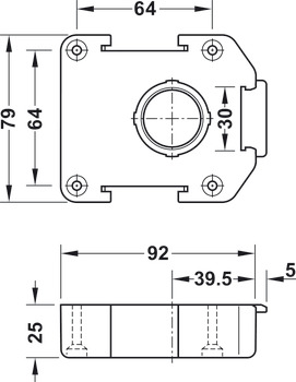 安装底座, 海福乐 AXILO™ 78 调节型地脚系统